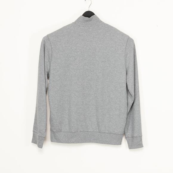 Polo Ralph Lauren Men Luxury Jersey Quarter Zip Pullover Grey Size L - Picture 4 of 7